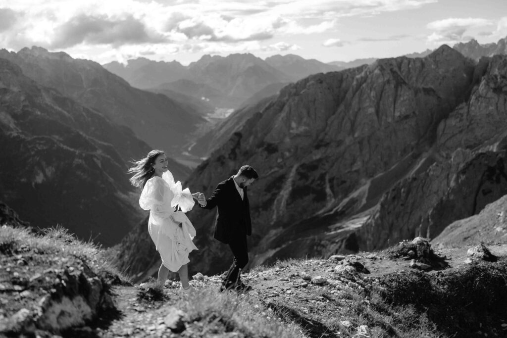 Cadini di Misurina Wedding Couple Elopement Photographer in the Dolomites