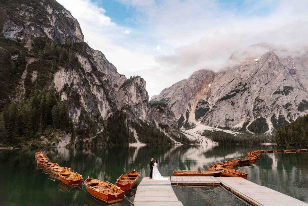 Dolomites Lago Di Braies Elopement Ceremony