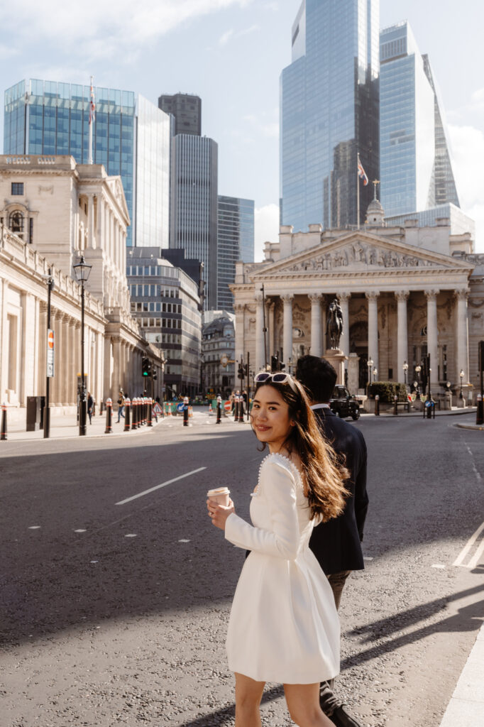 London Engagement Photoshoot Photography - St Pauls & Bank, coffee