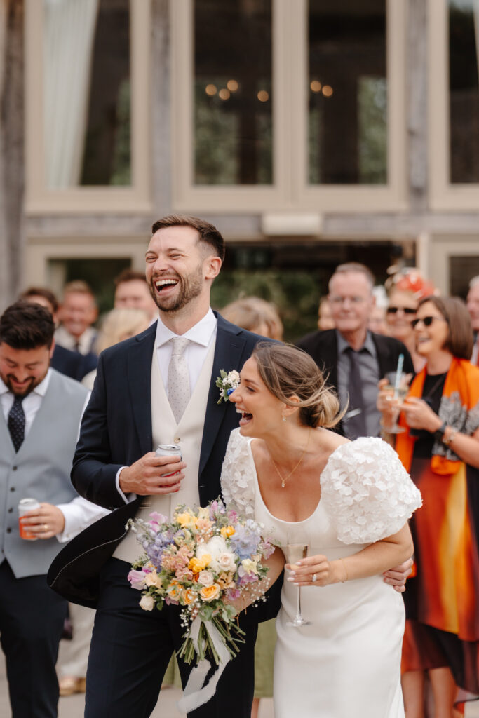 Caswell House Summer Wedding - Drinks Reception, Outdoor Speeches