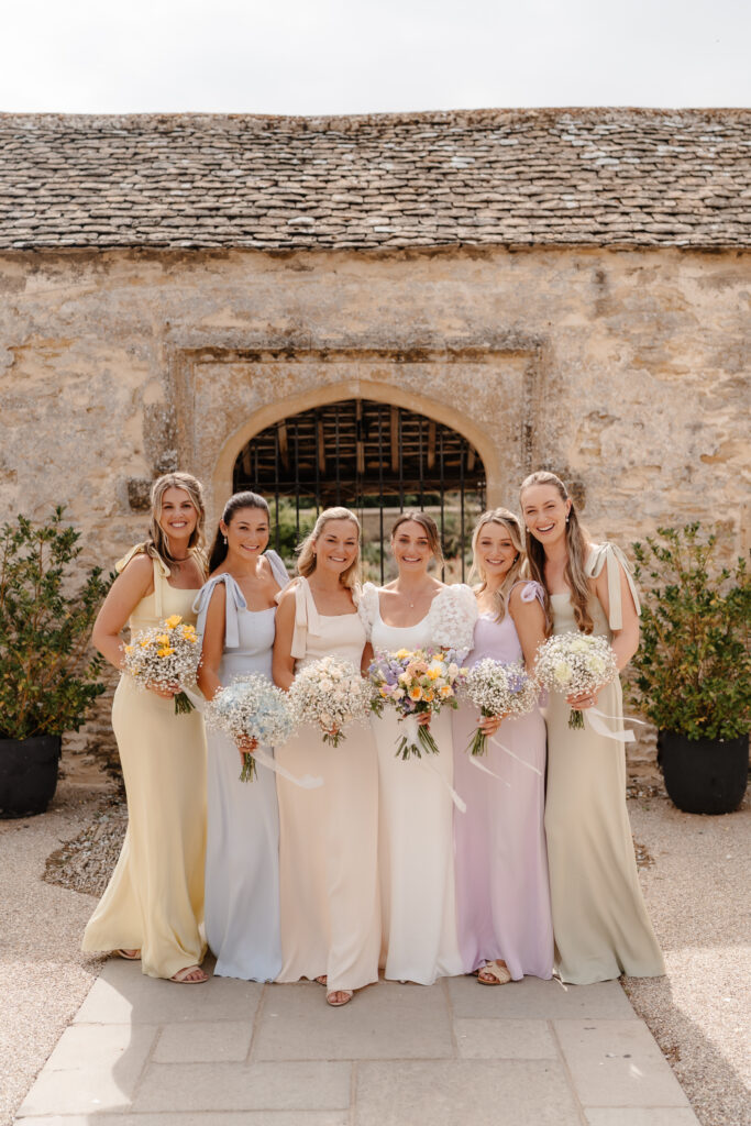 Caswell House Summer Wedding - Pastel Coloured Bridesmaid Dresses
