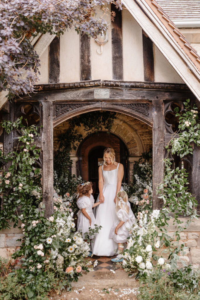 Marquee Wedding at Home - Church Ceremony - Flower filled porch inspiration