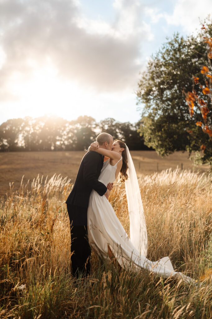 Silchester Farm Hampshire Wedding Photography - Golden Hour Portraits